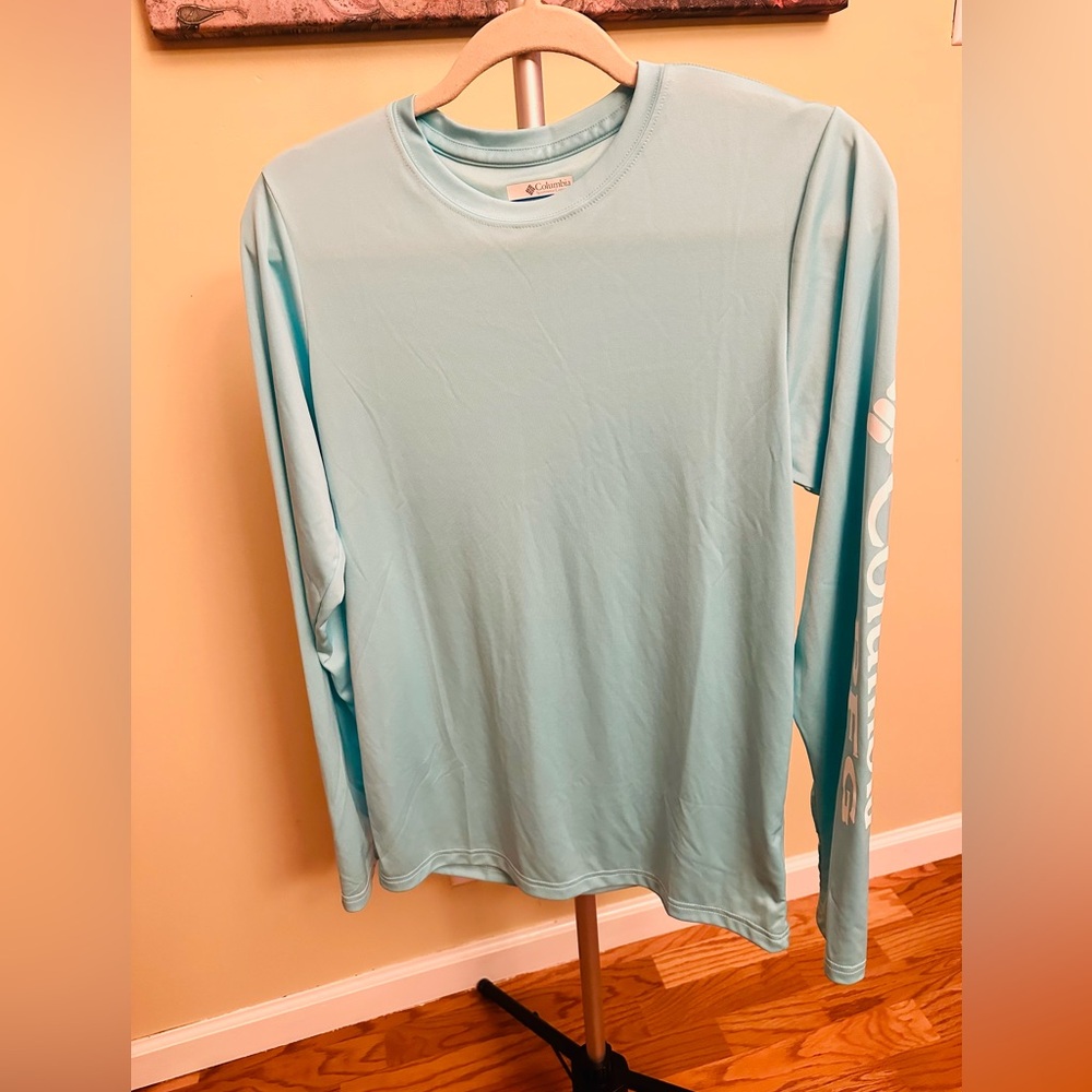 Columbia PFG Men’s Long Sleeve Gulf Stream Blue SzXL